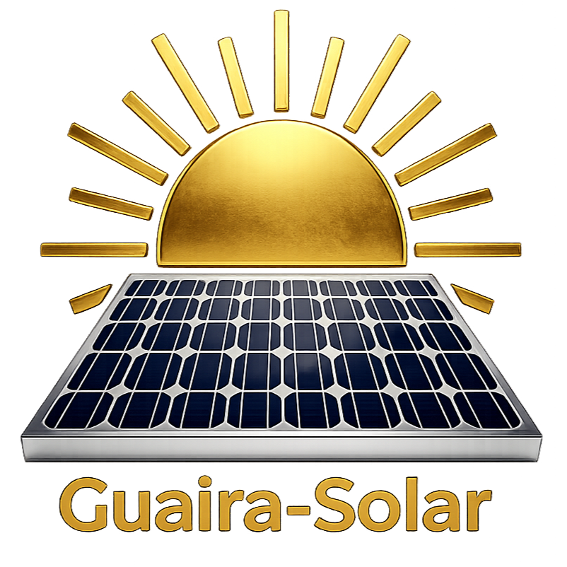 Guaira-Solar Logo mit goldener Sonne